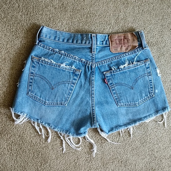 SOLD*LEVIS BAMBI&MASON OneofaKind Hi-Rise Shorts - Picture 5 of 8